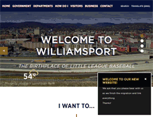 Tablet Screenshot of cityofwilliamsport.org